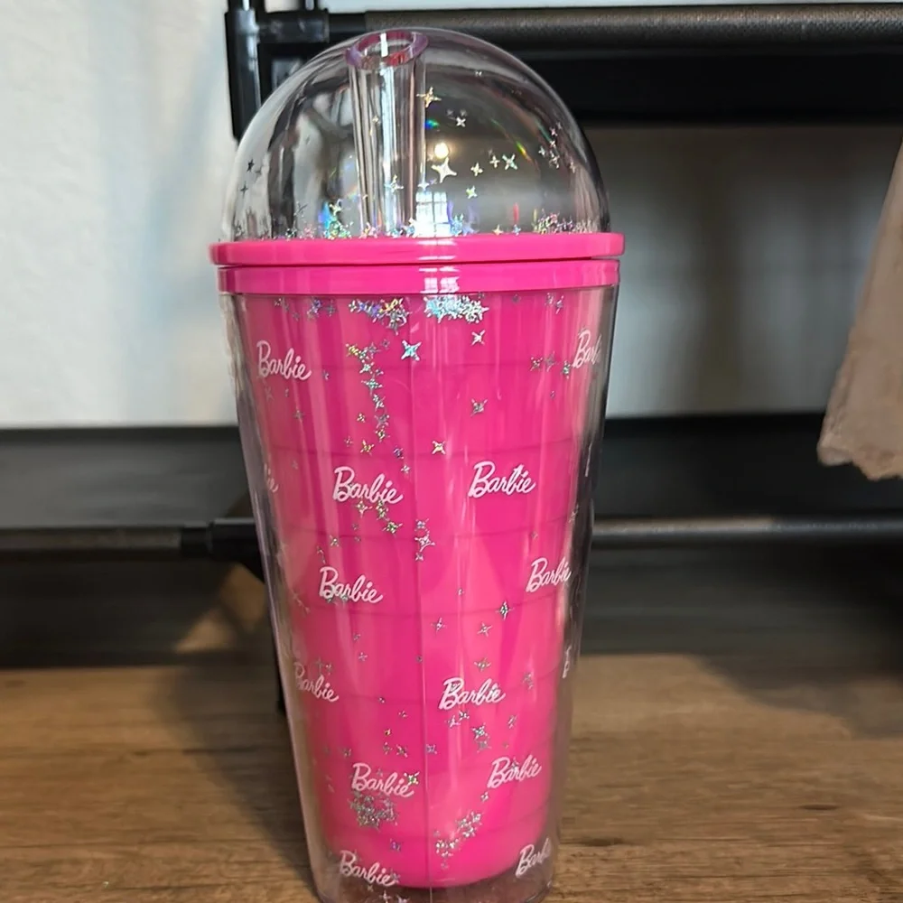 Barbie Pink Party Favor Tumbler with Straw‎ 600ml PBA Free